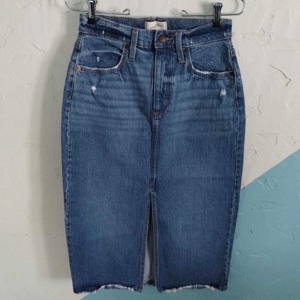 Universal Thread High-Rise Midi Jean Skirt - Picture 7 of 11